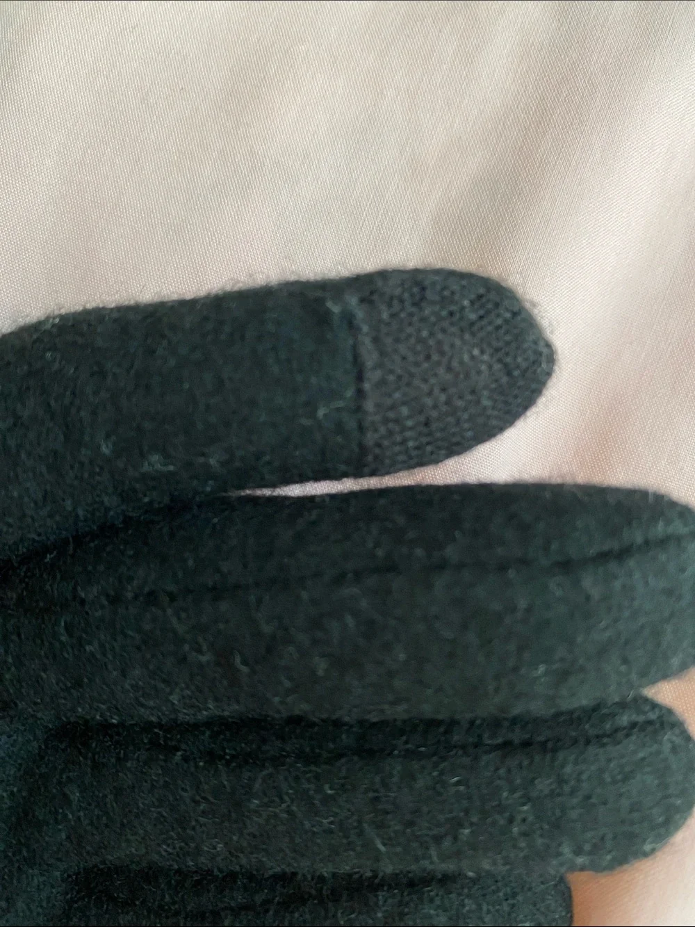 Lauren Ralph Lauren Black Long Wool-Blend Button Gloves